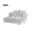 Chaise longue 54 po en chenille avec structure en bois massif-1749494494