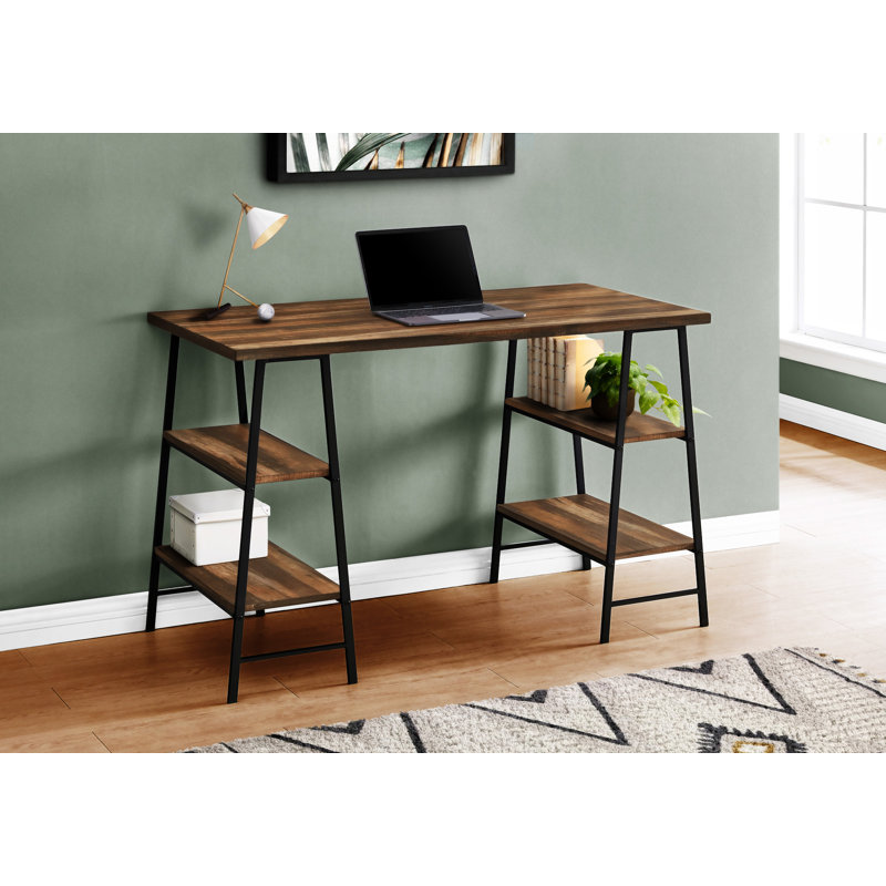 Bureau d'ordinateur, Brun / Noir