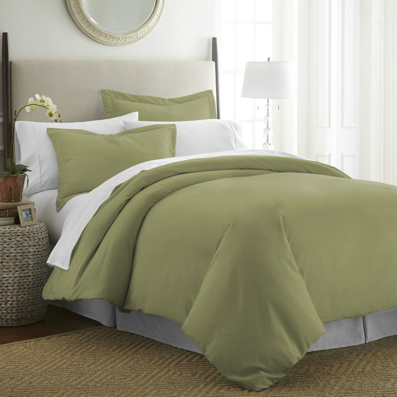Ensemble de housse de couette en microfibre très douce Simply Soft™, Sauge, Housse de couette très grand et 2 taies