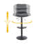 Selah Swivel Upholstered Adjustable Height Counter Stool with Metal Frame-104421746