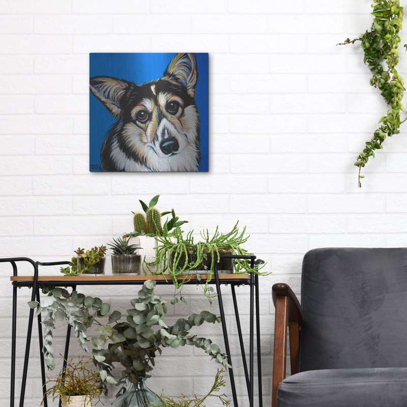 "Corgi Cutiness 2" par Carolee Vitaletti, H 12 po x l 12 po
