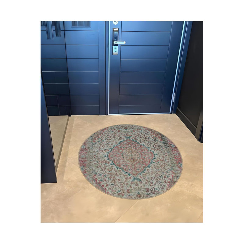 Tapis décoratif rond lavable à la machine, Sous-tapis rond 3 pi 3 po inclus