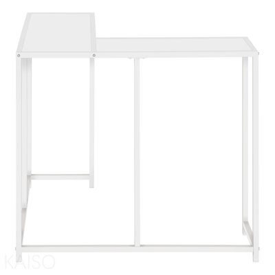 Accent Console Table, Laminate, White Metal for Living Room - White