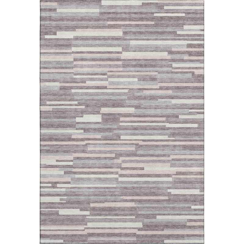 Premium Machine Washable Prisco Lavender Rug, Rectangle 5' x 7'6"