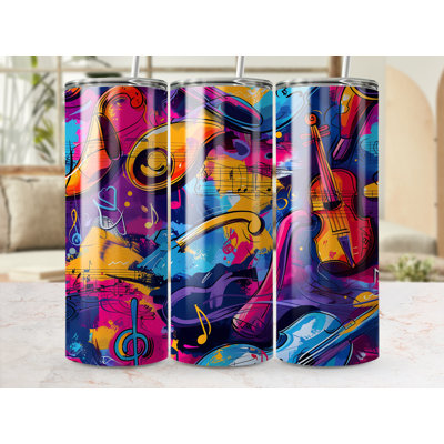 Choose Handmade Tumblers 591ml Vacuum Insulated Stainless Steel (18/8) Travel Tumbler with Straw