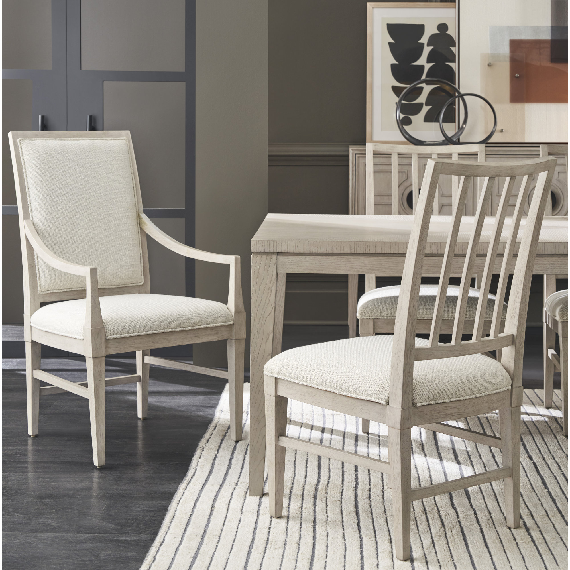 Nadine Upholstered Arm Chair, Gray