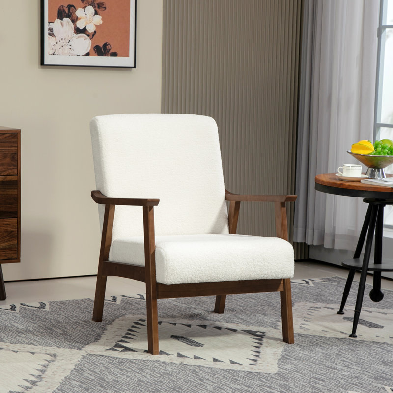 Rackerby Upholstered Armchair, White