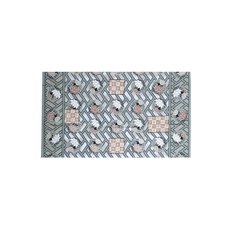 Hand-Knotted High-Quality Green Area Rug