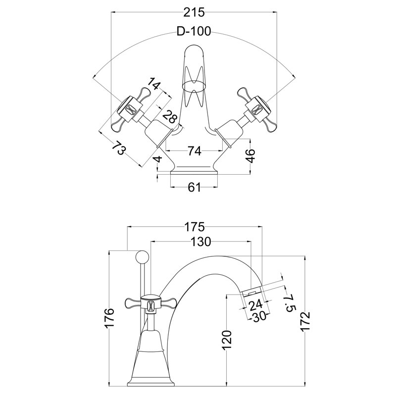 Mono Basin Mixer with Waste