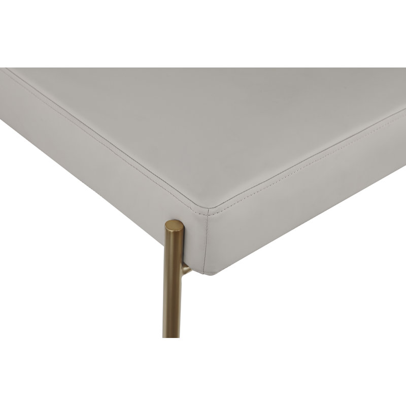 Tabouret de comptoir Carly Boucle, Tissu taupe bouclé