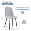 Chaises de salle à manger rembourrées Mekail de style moderne du milieu du siècle avec pieds en métal (ensemble de 4)-1325346514-1325346542-1325346543