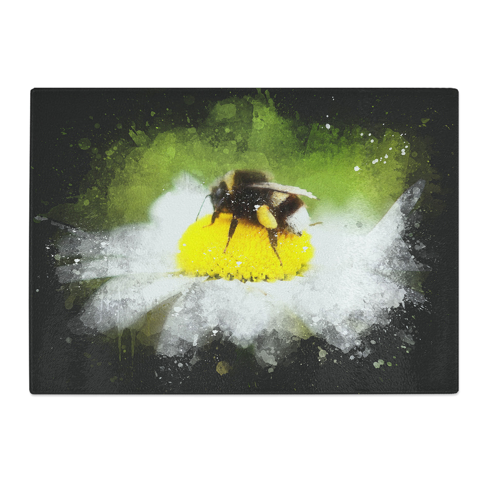 East Urban Home Bee Collecting Pollen Vol.2 Paint Splash Chopping Board ...