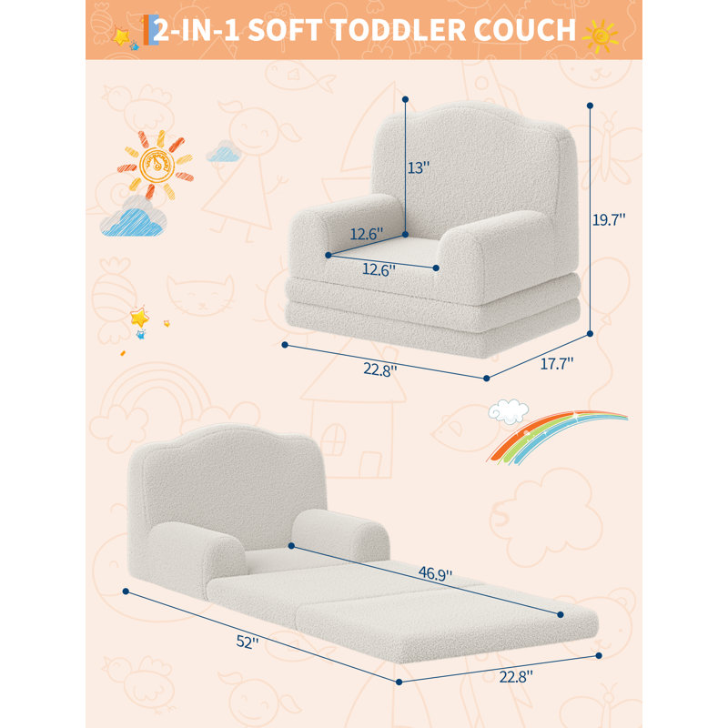 Children's Foam Chair, White