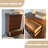 Dark-brown Solid + Manufactured Wood Accent Cabinet