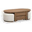 Ensemble de 2 tabourets avec table de bout et table de bout avec rangement à plateau relevable Heinemann-1519045322