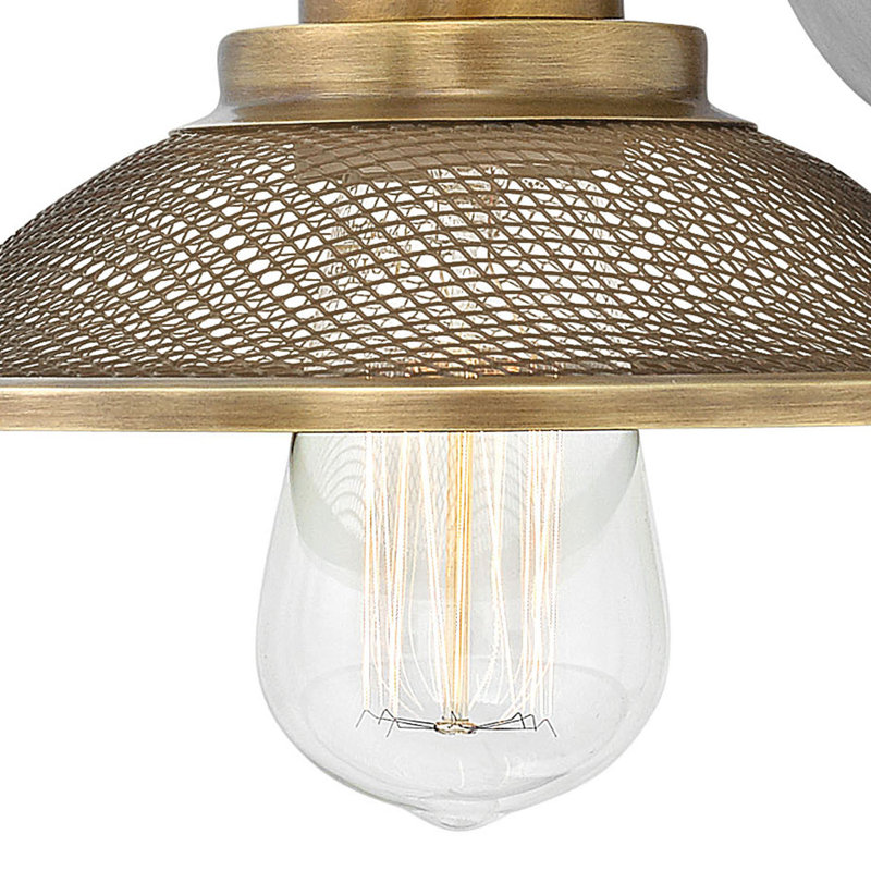 Rigby Single Light Industrial Bathroom Fixture, Nickel antique