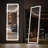 3 Color Lighting Mirror With LED Lights, 64"X21" Lighted Floor Standing Mirror With Stand