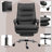 Microfibre Vibration Massage Office Chair, Light Gray-106882790