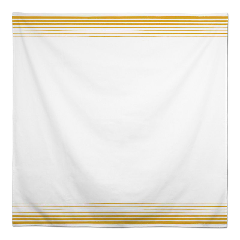 Abdul-Nafi Striped Square Tablecloth, Yellow