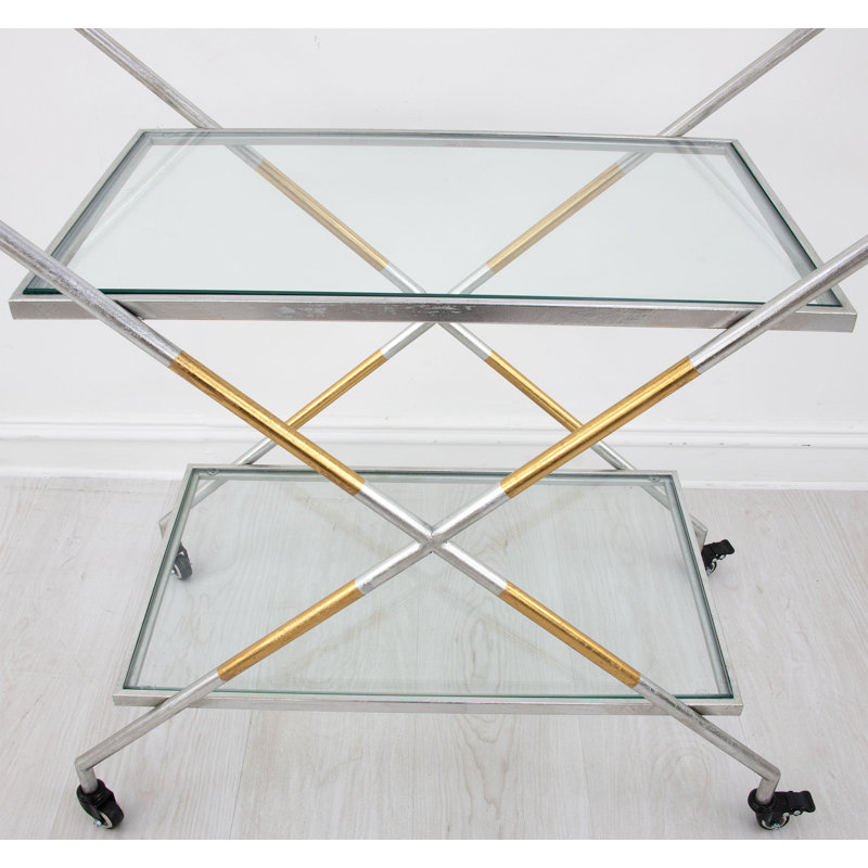 Lisa Bar Cart, Gold/Silver