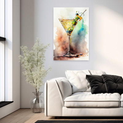 Vibrant Martini, peinture d'art mural contemporain