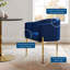 Chaises d'appoint performance en velours capitonné Savour-1940475296