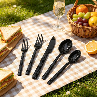 Luxury 60-Piece Flatware Set, 18/10 Stainless Steel Cutlery Set With Diamond Cut Pattern, Mirror Polished And Dishwasher Safe, Ideal For Home, Wedding, Party, And Fine Dining