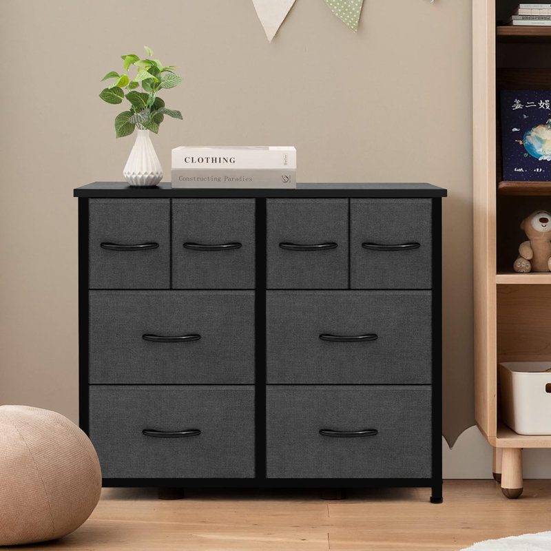 Commode 8 tiroirs Norco, Gris