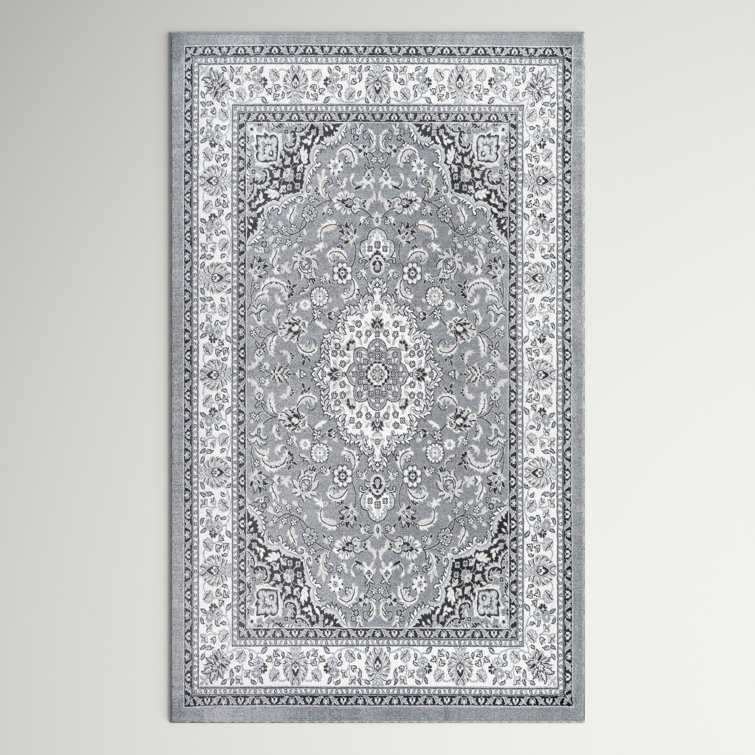 Arignote Modern Persian Floral Gray/Cream Rug