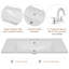 Meuble-lavabo simple 35,98 po avec plateau en céramique Makiya-1246983017