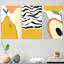 Ensemble de 3 pièces rétro géométriques abstraites en couleurs rétro VII - Mid-Century Modern Art-1456673722
