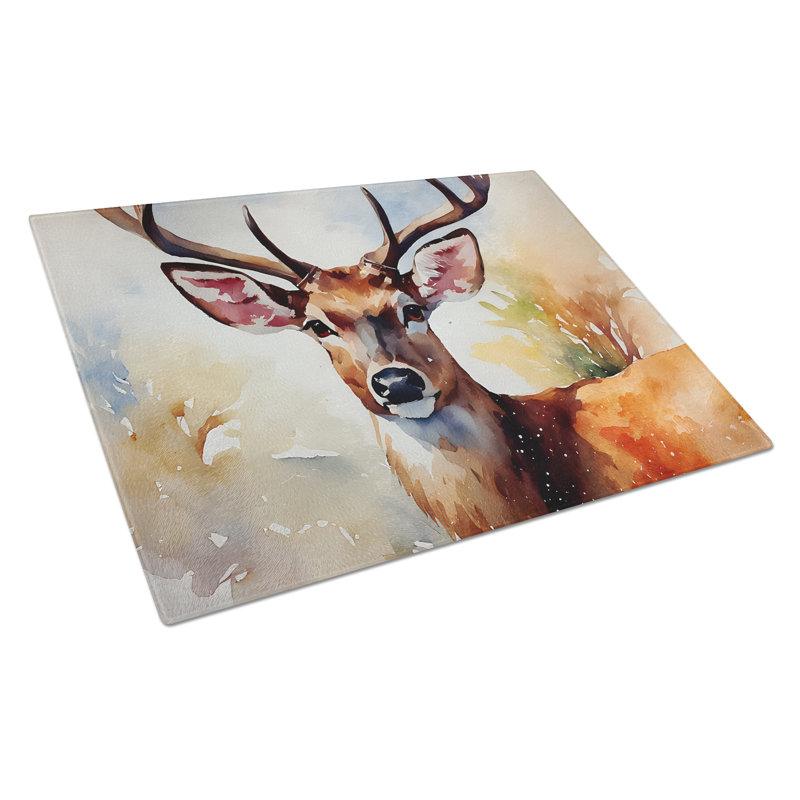 Deer Glass Cutting Board Large