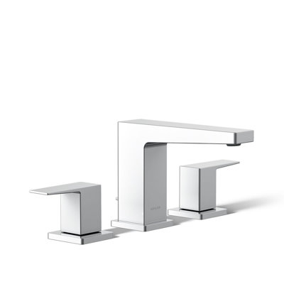 Kohler Honesty Widespread Bathroom Faucet with Pop-Up Drain Assembly, 3-Hole 2-Handle Bathroom Sink Faucet, 1.2 gpm