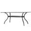 Table de patio 68 po rectangulaire avec fonction cuivre, fonte rectangulaire en aluminium d'aspect fini