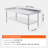 26 Inch Height Stainless Steel Work Table with 3-side Baffles, Height Shelf-357188263
