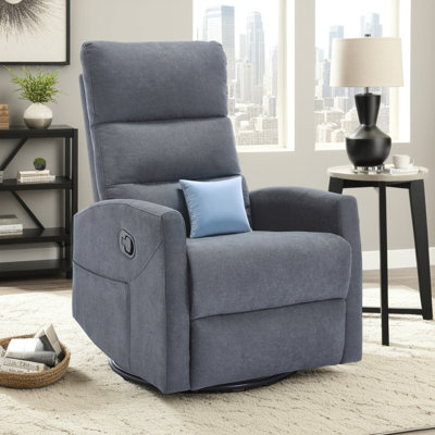 Fauteuil inclinable manuel en tissu avec chaise berçante et pivotante pour le salon
