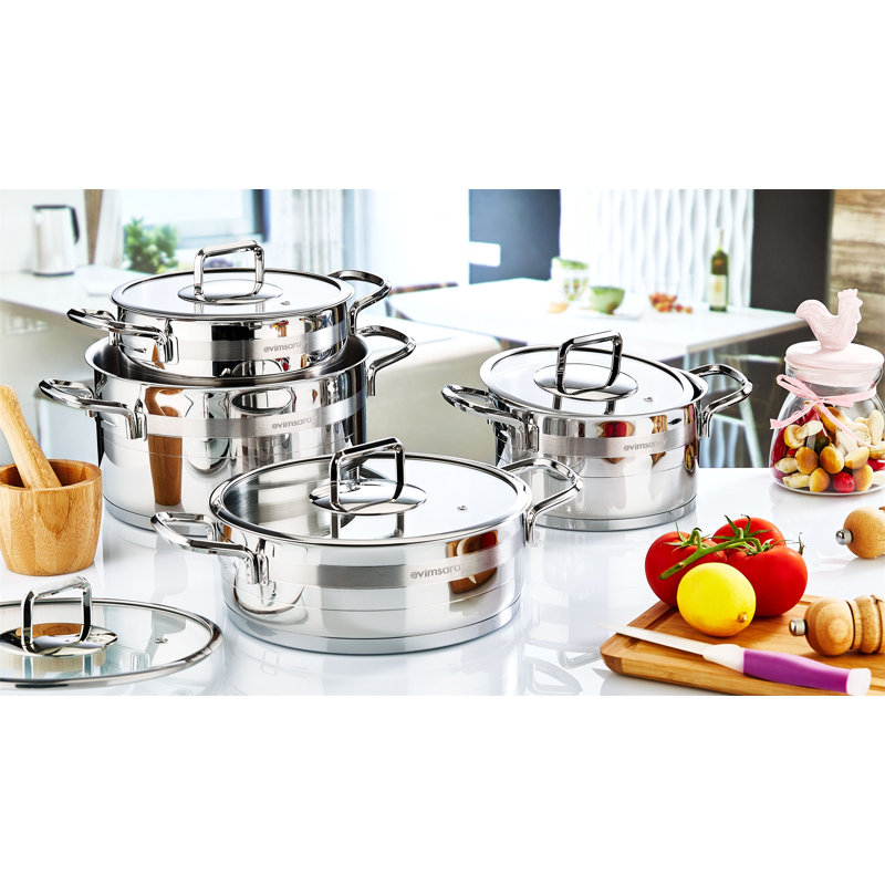 Belfry Kitchen Gus Stainless Steel Standard Pot, 24 cm