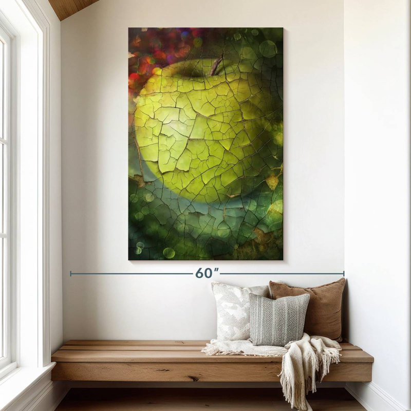 Yarlin Fragmented Green Apple, 51" H x 34" W