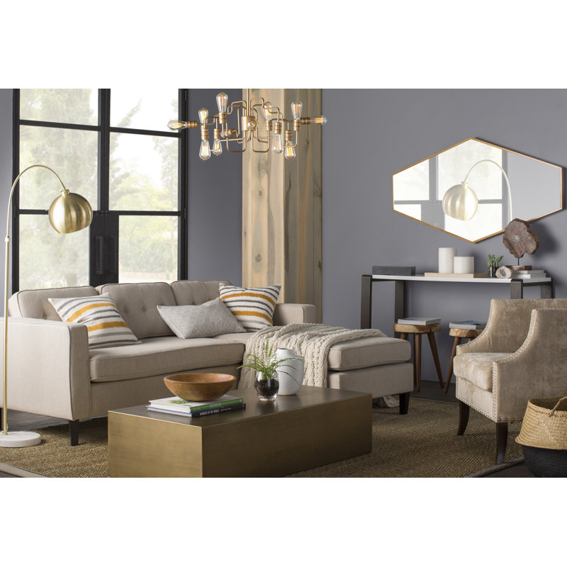 Delilah 129cm Console Table, White / Dark Brown