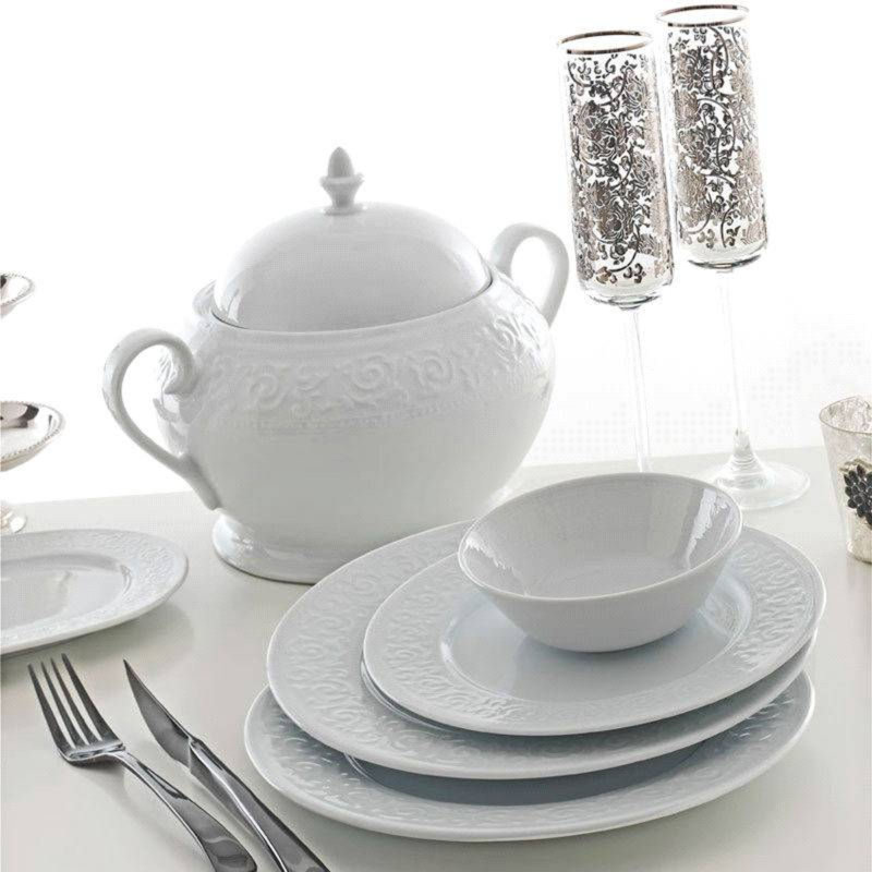 Cheemeng 78 Piece Porcelain China Dinnerware Set - Service for 12