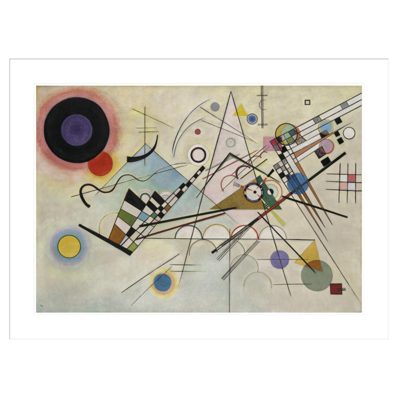 Composition 8 (Komposition 8) by Vasily Kandinsky - Framed Giclee Print, 31.19" H x 41.5" W