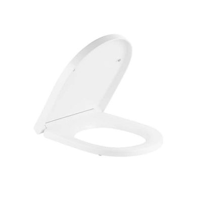 KDK HOME 18" x 14" White Toilet Seat and Cover with Soft Close, UF Toilet Accessory with Quiet-Close