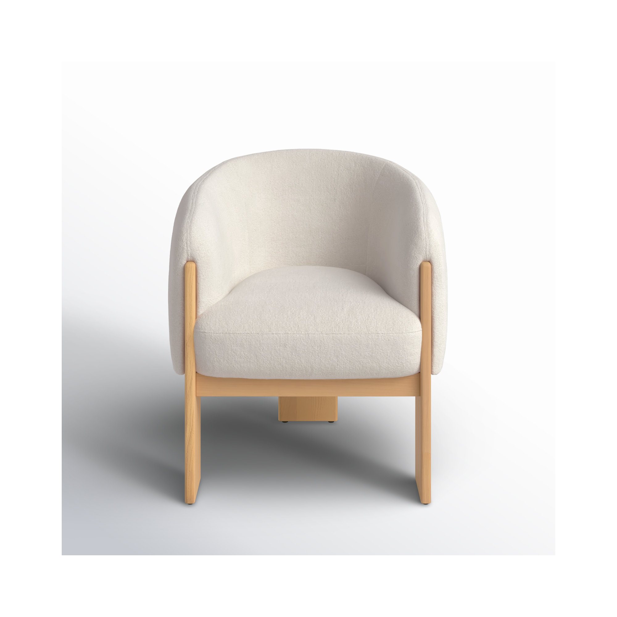 Eileen Boucle Tripod Dining Armchair, Tan