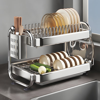 Dish Drainer Utensil Wall Rack Stainless Steel Buy Wall Mount Dish