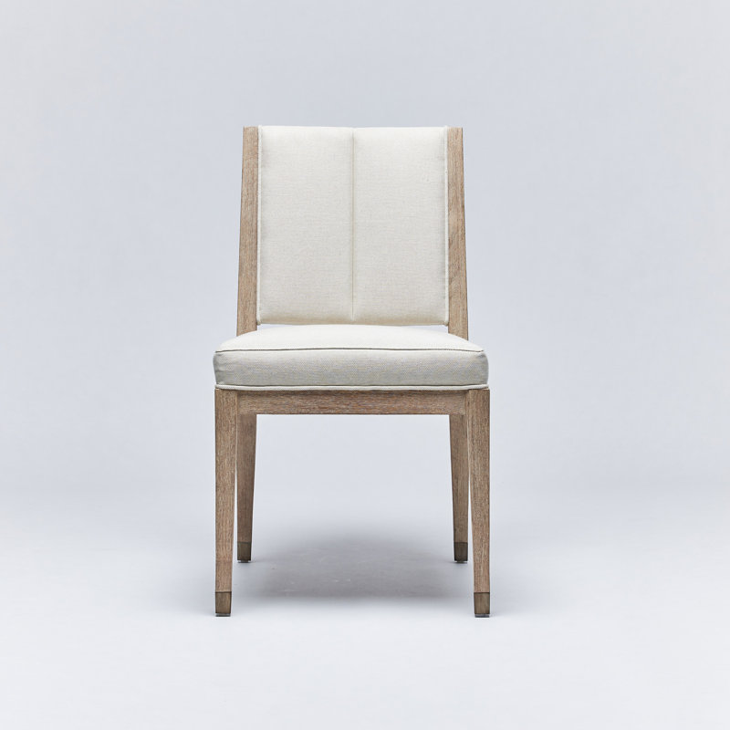Largo Upholstered Dining Chair, White Ceruse