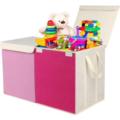 Toy Box Chest, Collapsible Sturdy Storage Bins With Lids, Extra Large Kids Toy Storage Organizer Boxes Bins Baskets For Kids, Boys, Girls, Nursery Room, Playroom, Closet