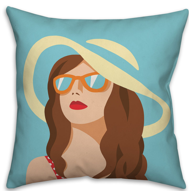 Coussin décoratif d'intérieur/d'extérieur, H 16 po x l 16 po, Pas de bourre