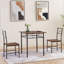 Ensemble 3 pièces de table de salle à manger pour chaise rétro