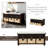 Curtis Rustic Storage Bench with Drawers, Removable Rattan Baskets, and Cushion