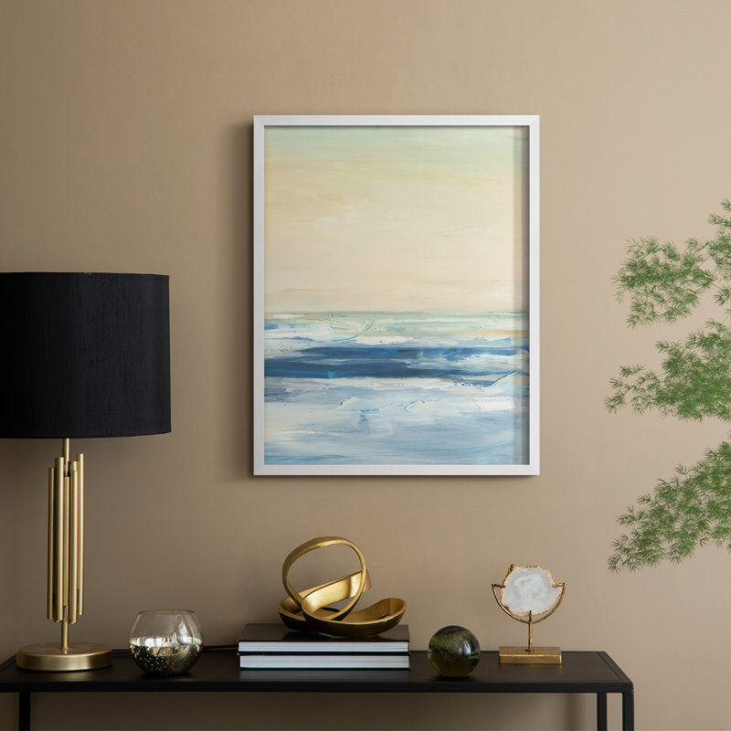 Warm Skies II, reproduction encadrée - bois massif, H 30 po x l 24 po, Blanc